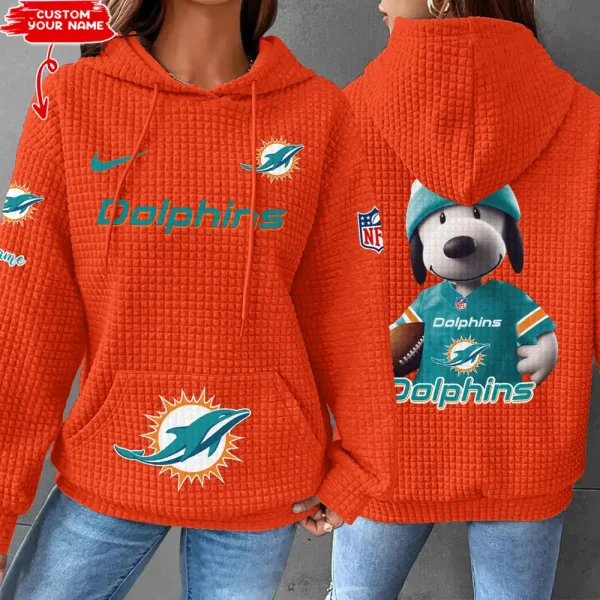 Miami Dolphins New Waffle Hoodies SPTNWH111 - Image 3