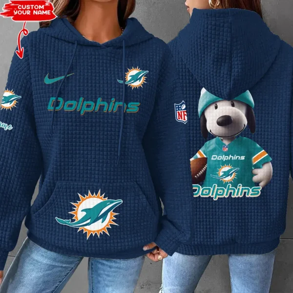 Miami Dolphins New Waffle Hoodies SPTNWH111 - Image 4