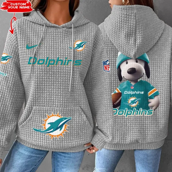 Miami Dolphins New Waffle Hoodies SPTNWH111 - Image 5