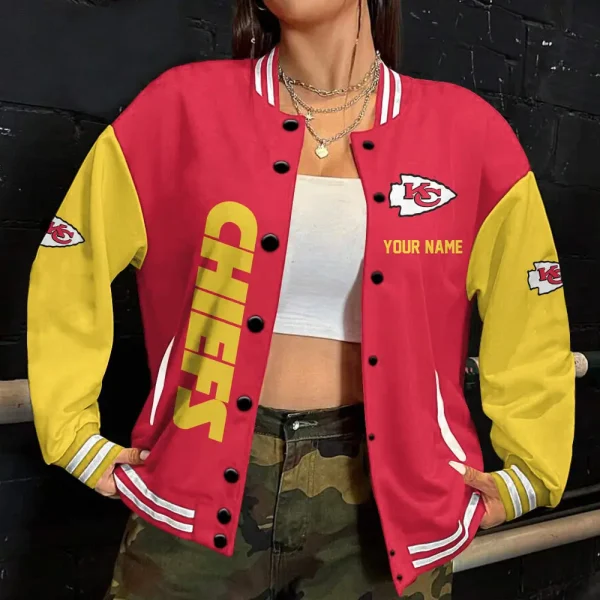 Kansas City Chiefs Button Baseball Jacket SPTBBJACKET336