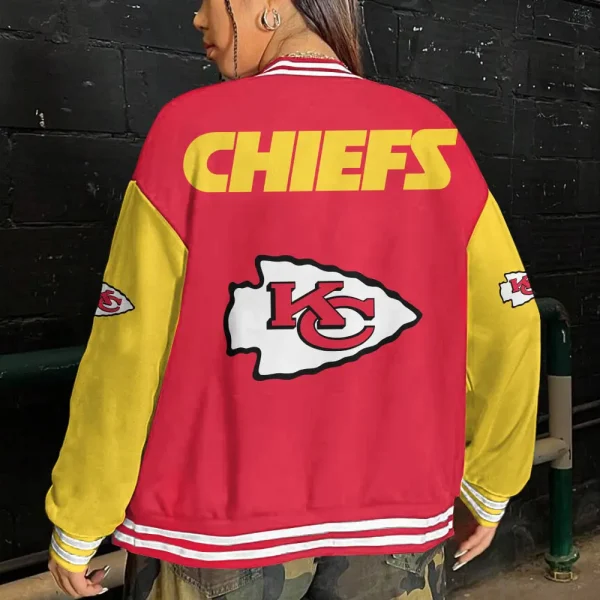 Kansas City Chiefs Button Baseball Jacket SPTBBJACKET336 - Image 2