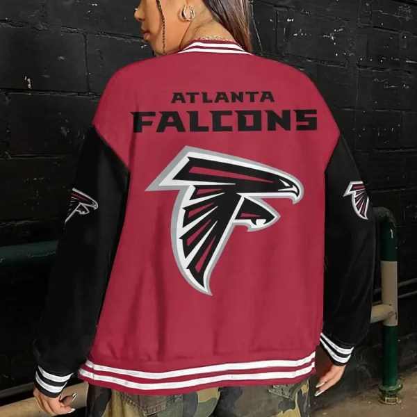 Atlanta Falcons Button Baseball Jacket SPTBBJACKET322 - Image 2