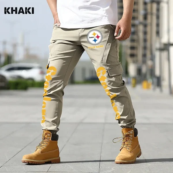 Pittsburgh Steelers Men Long Pants Custom Name SPTMLP027 - Image 2