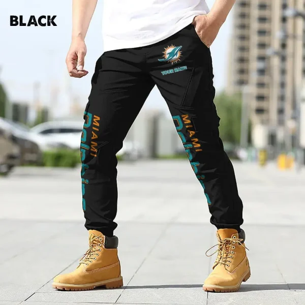 Miami Dolphins Men Long Pants Custom Name SPTMLP020 - Image 3