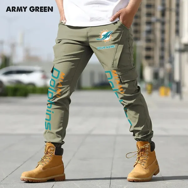 Miami Dolphins Men Long Pants Custom Name SPTMLP020 - Image 4