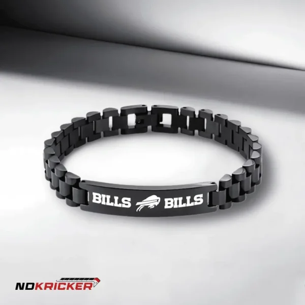 Buffalo Bills Personalized Stainless Steel Bracelet Gifts For Fans AZBRACELET033 - Image 2