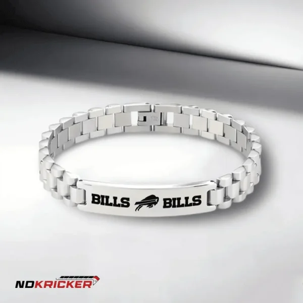 Buffalo Bills Personalized Stainless Steel Bracelet Gifts For Fans AZBRACELET033 - Image 3