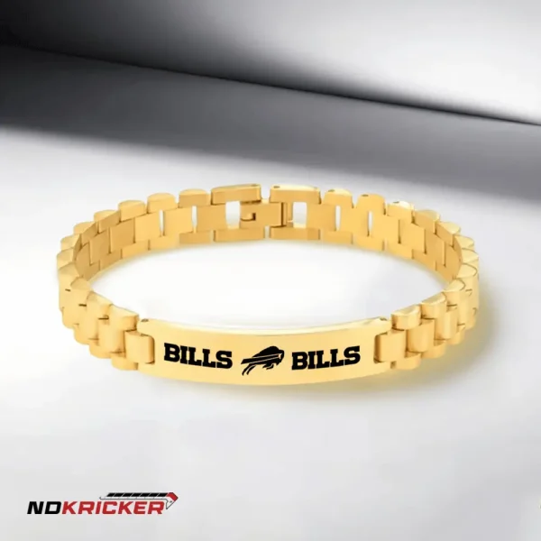 Buffalo Bills Personalized Stainless Steel Bracelet Gifts For Fans AZBRACELET033 - Image 4