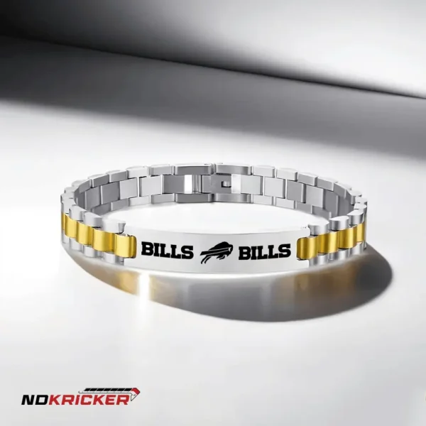 Buffalo Bills Personalized Stainless Steel Bracelet Gifts For Fans AZBRACELET033