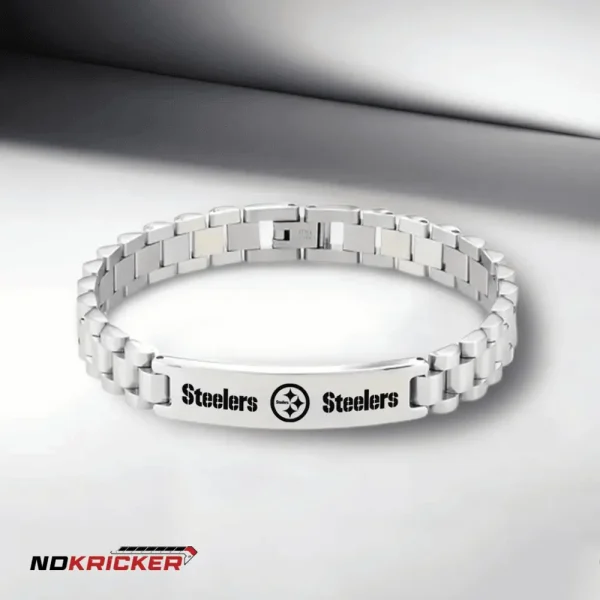 Pittsburgh Steelers Personalized Stainless Steel Bracelet Gifts For Fans AZBRACELET038