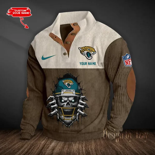 Jacksonville Jaguars Double Stand Collar Sport Hoodie S9DBSCH1293 - Image 2