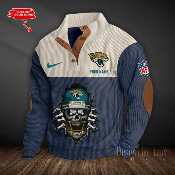 Jacksonville Jaguars Double Stand Collar Sport Hoodie S9DBSCH1293 - Image 4