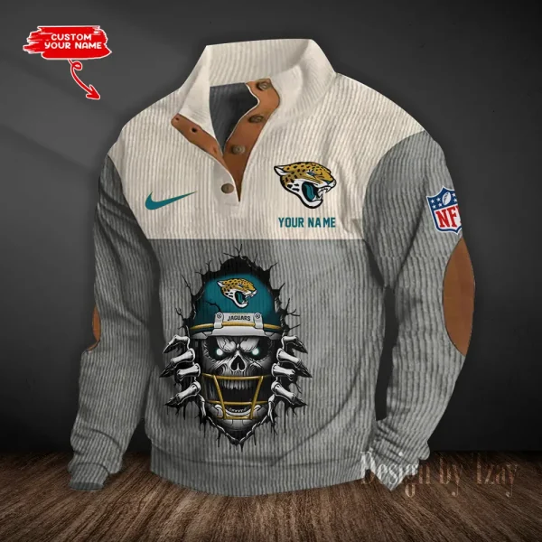 Jacksonville Jaguars Double Stand Collar Sport Hoodie S9DBSCH1293 - Image 5