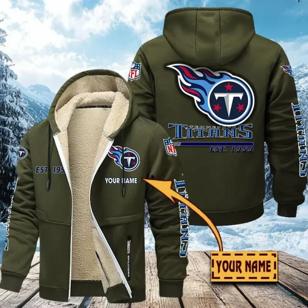 Tennessee Titans | Zip Up Fur Coat ANZTZH146 - Image 10