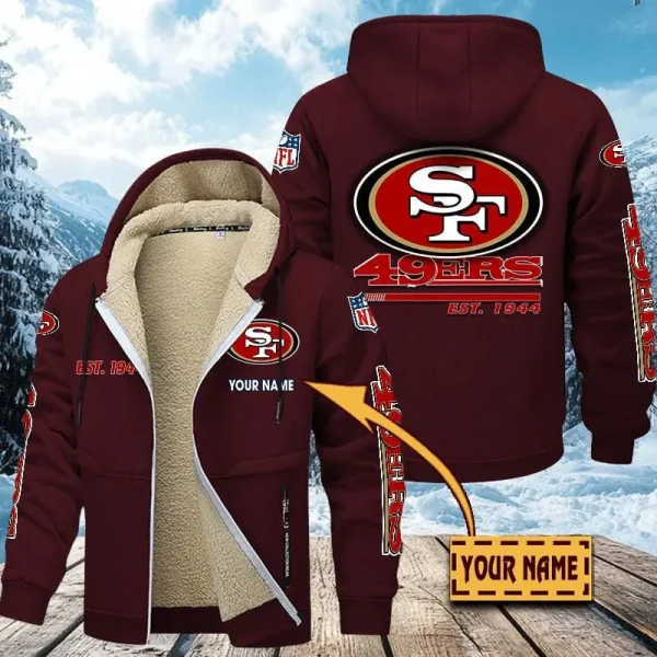 San Francisco 49ers | Zip Up Fur Coat ANZTZH143