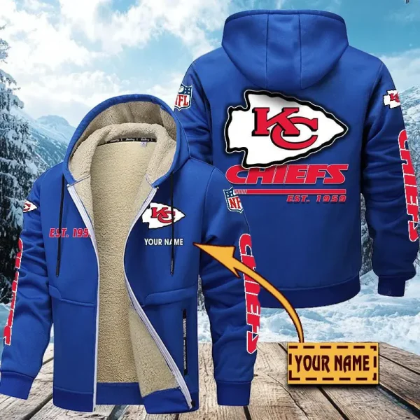 Kansas City Chiefs | Zip Up Fur Coat ANZTZH131 - Image 6