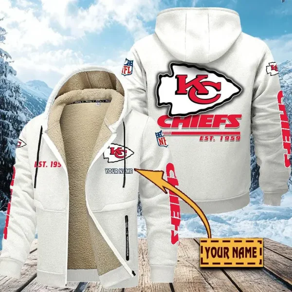 Kansas City Chiefs | Zip Up Fur Coat ANZTZH131 - Image 10