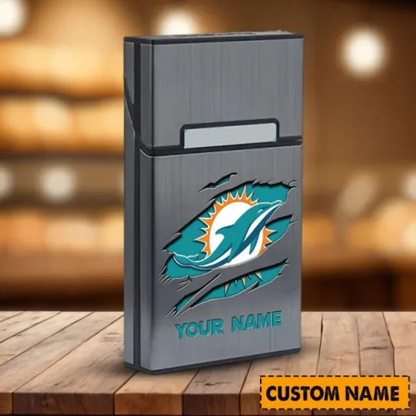 NFL Miami Dolphins Personalized Cigarette Case Cigarette Box For Fan - Limited Edition - Image 4