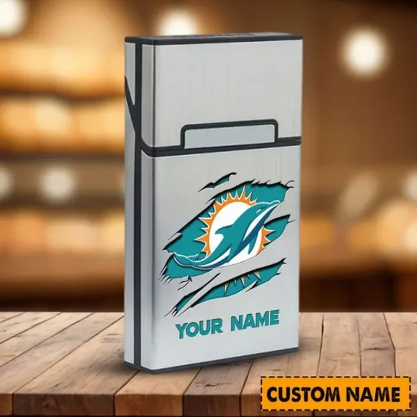 NFL Miami Dolphins Personalized Cigarette Case Cigarette Box For Fan - Limited Edition - Image 5