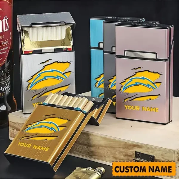 NFL Los Angeles Chargers Personalized Cigarette Case Cigarette Box For Fan - Limited Edition