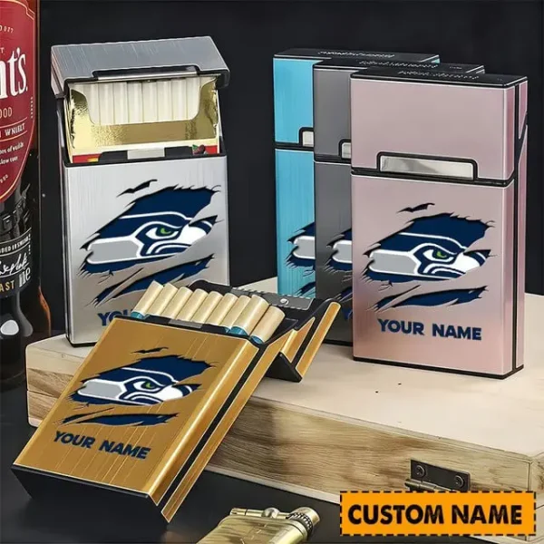 NFL Seattle Seahawks Personalized Cigarette Case Cigarette Box For Fan - Limited Edition