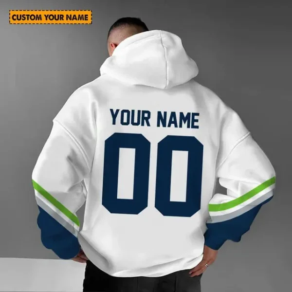 Seattle Seahawks 3D Printed Pocket Pullover Hoodie For Fan AZHD580 - Image 2