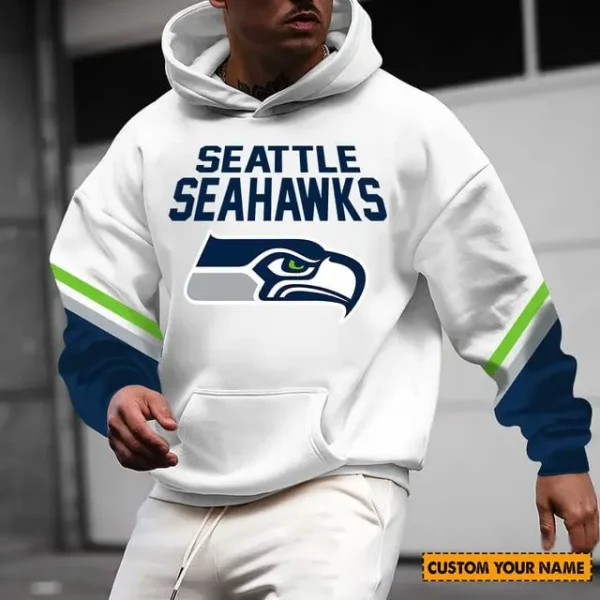 Seattle Seahawks 3D Printed Pocket Pullover Hoodie For Fan AZHD580