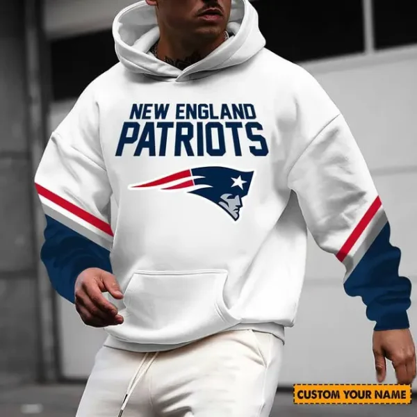 New England Patriots 3D Printed Pocket Pullover Hoodie For Fan AZHD585