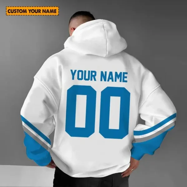 Detroit Lions 3D Printed Pocket Pullover Hoodie For Fan AZHD590 - Image 2