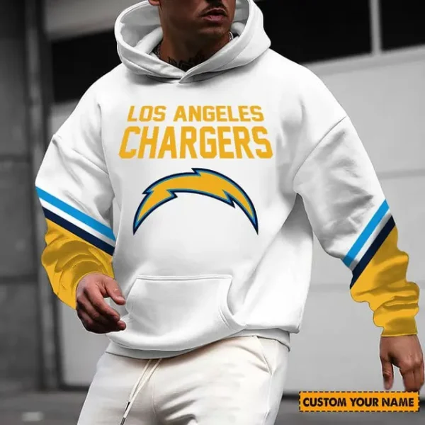 Los Angeles Chargers 3D Printed Pocket Pullover Hoodie For Fan AZHD592