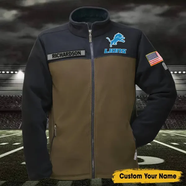 NFL Detroit Lions  Military Fleece Jackets SPTMFJ005 - Image 2