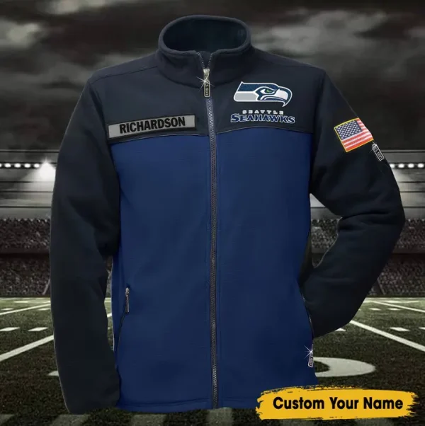 NFL Seattle Seahawks Military Fleece Jackets SPTMFJ008 - Image 2