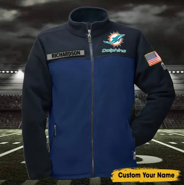 NFL Miami Dolphins Military Fleece Jackets SPTMFJ009