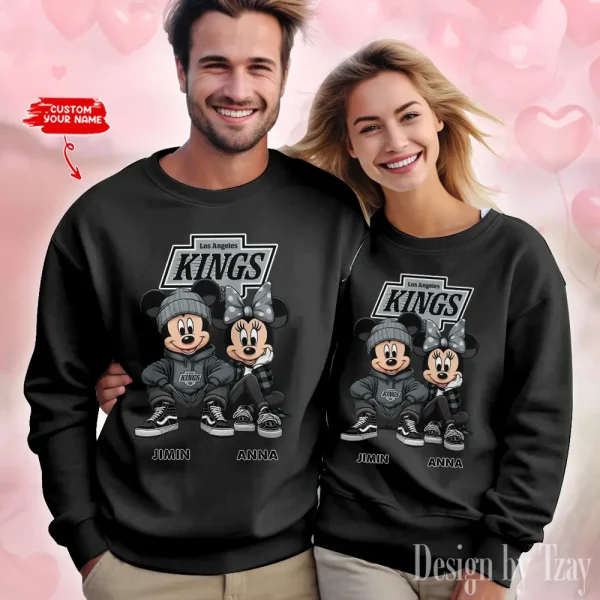 NHL Los Angeles Kings  Couple Sweater Custom Any Name Gifts For Fan BGRSW479 - Image 2