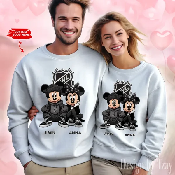 NHL Couple Sweater Custom Any Name Gifts For Fan BGRSW480