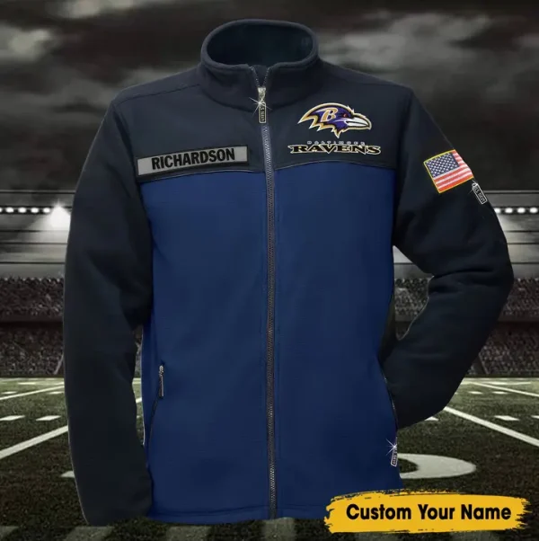 NFL Baltimore Ravens Military Fleece Jackets SPTMFJ011 - Image 2