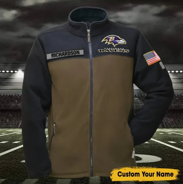 NFL Baltimore Ravens Military Fleece Jackets SPTMFJ011