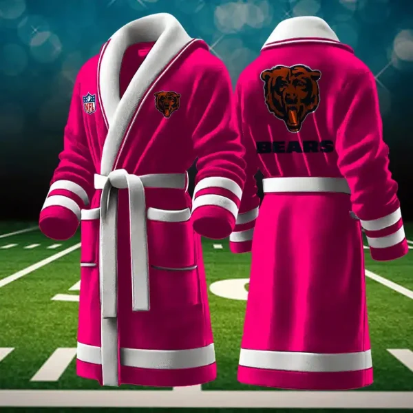 Chicago Bears Luxurious Comfort Meets Sporty Style Bathrobe - Image 2