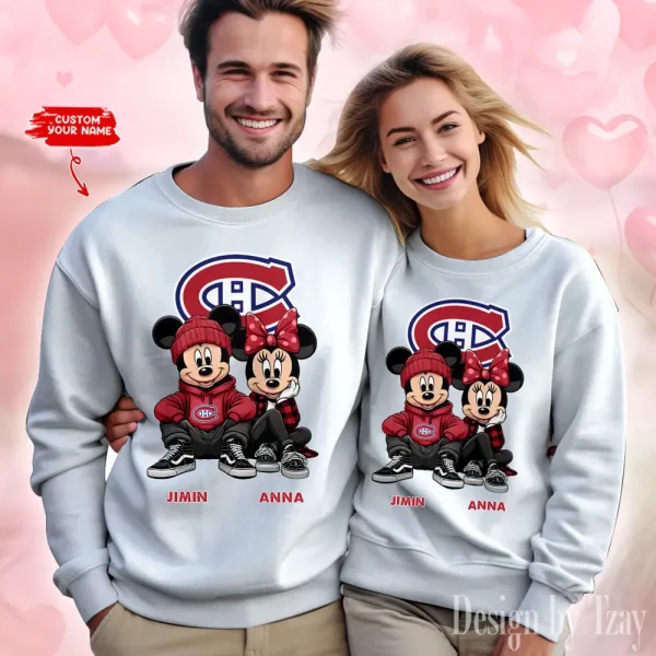 NHL Montréal Canadiens Couple Sweater Custom Any Name Gifts For Fan BGRSW460