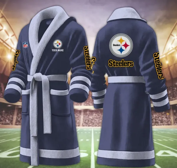 Pittsburgh Steelers Luxurious Comfort Meets Sporty Style Bathrobe - Image 2