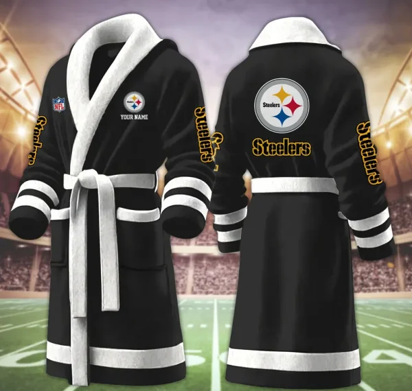 Pittsburgh Steelers Luxurious Comfort Meets Sporty Style Bathrobe - Image 8