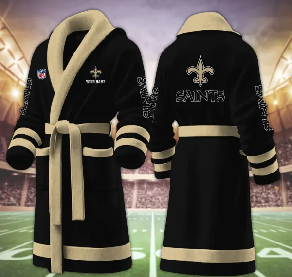 New Orleans Saints Luxurious Comfort Meets Sporty Style Bathrobe