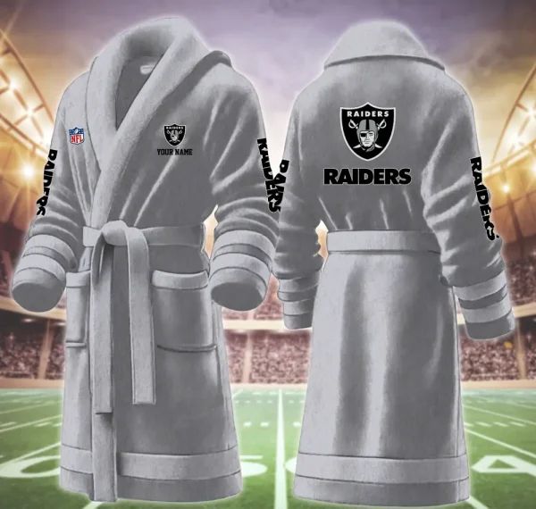 Las Vegas Raiders Luxurious Comfort Meets Sporty Style Bathrobe - Image 3