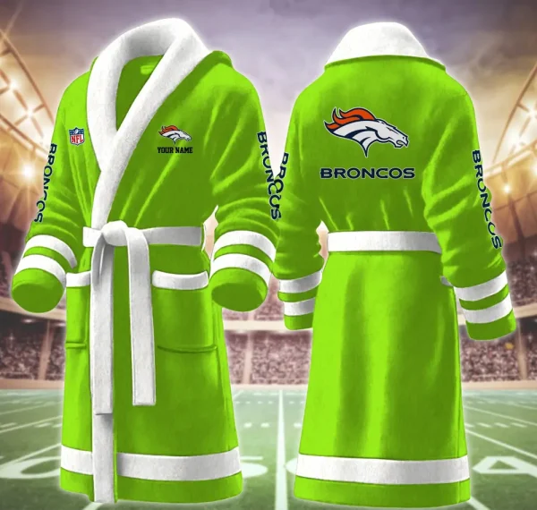 Denver Broncos Luxurious Comfort Meets Sporty Style Bathrobe - Image 4