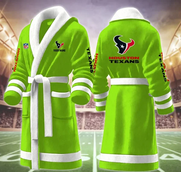 Houston Texans Luxurious Comfort Meets Sporty Style Bathrobe - Image 6