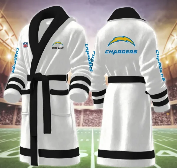 Los Angeles Chargers Luxurious Comfort Meets Sporty Style Bathrobe - Image 6