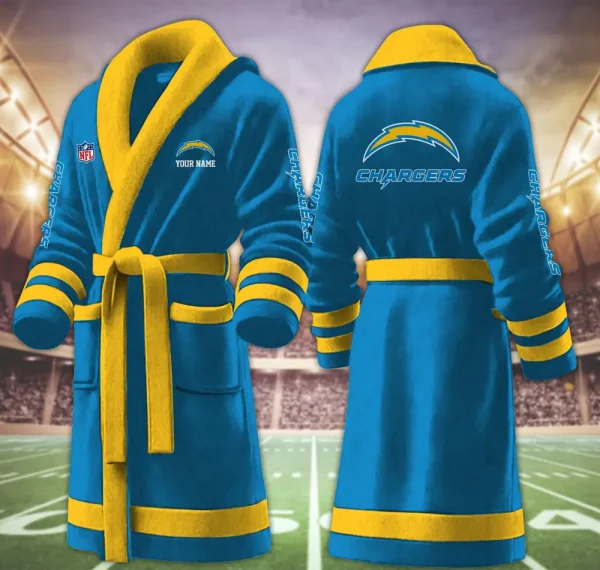 Los Angeles Chargers Luxurious Comfort Meets Sporty Style Bathrobe