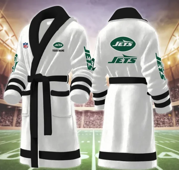 New York Jets Luxurious Comfort Meets Sporty Style Bathrobe - Image 7