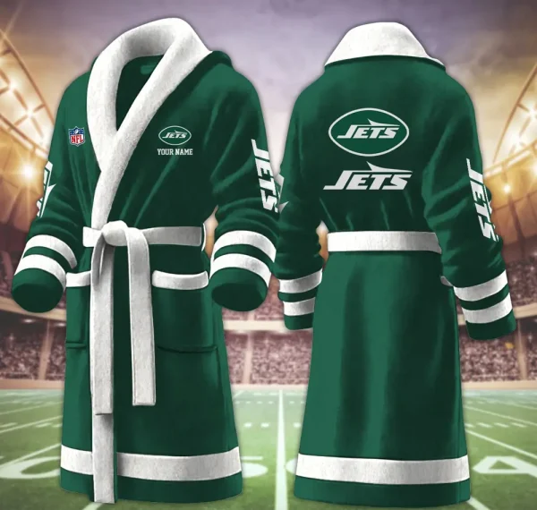 New York Jets Luxurious Comfort Meets Sporty Style Bathrobe