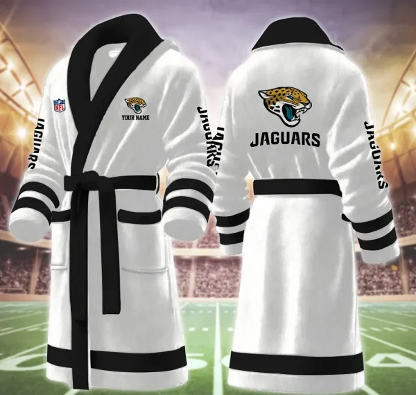 Jacksonville Jaguars Luxurious Comfort Meets Sporty Style Bathrobe - Image 7